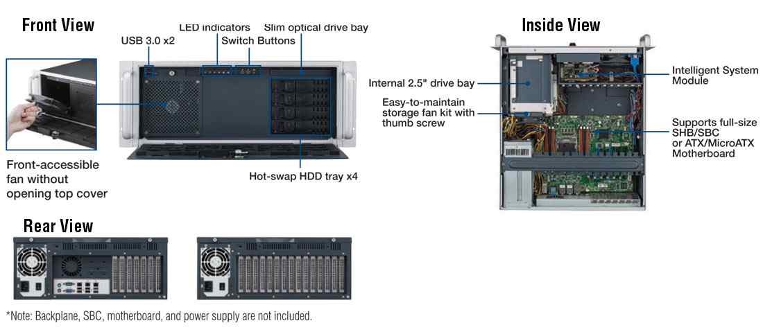 Anewtech-industrial-chassis-AD-ACP-4340-Advantech-industrial-computer-chassis