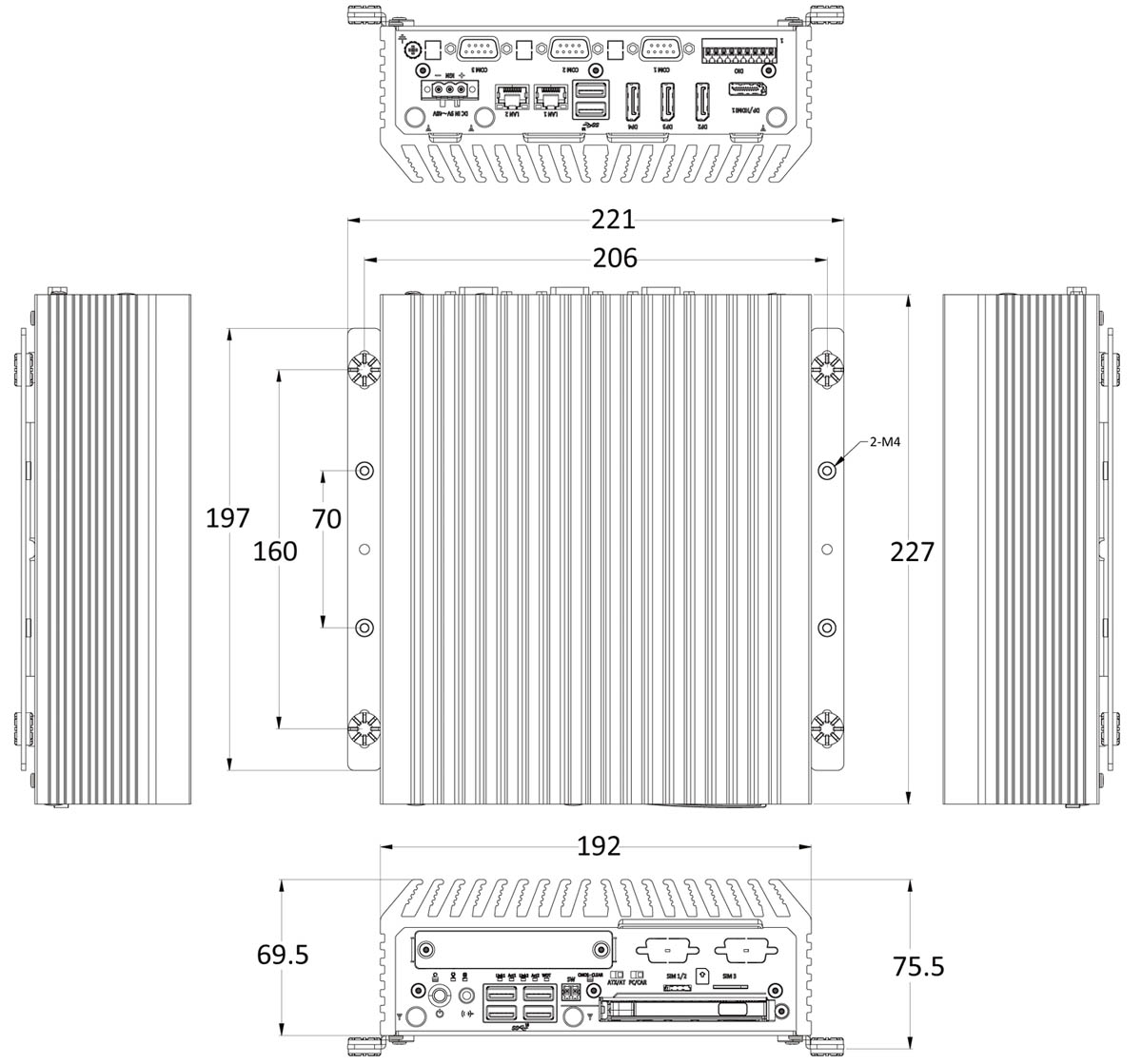 Anewtech-Systems-Embedded-PC-AI-Edge-System-P-RCO-3000-RPL-Premio-dimension