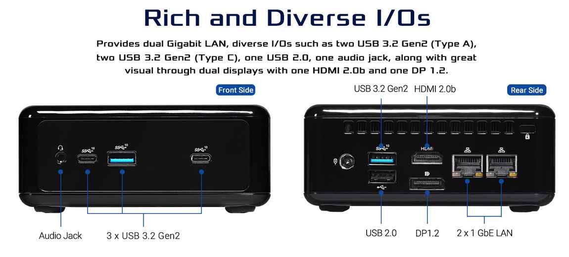 Anewtech Embedded Computer AsRock Industrial Embedded System Embedded Box PC AS-NUC-BOX-J6412-intel