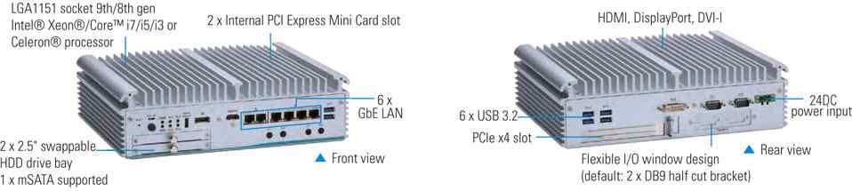 Anewtech Embedded Computer Axiomtek Embedded System Fanless Embedded Box PC eBOX710-521-FL