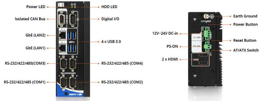 Anewtech-DRPC-130-AL-iei DIN-Rail Embedded PC Embedded Computer Embedded System