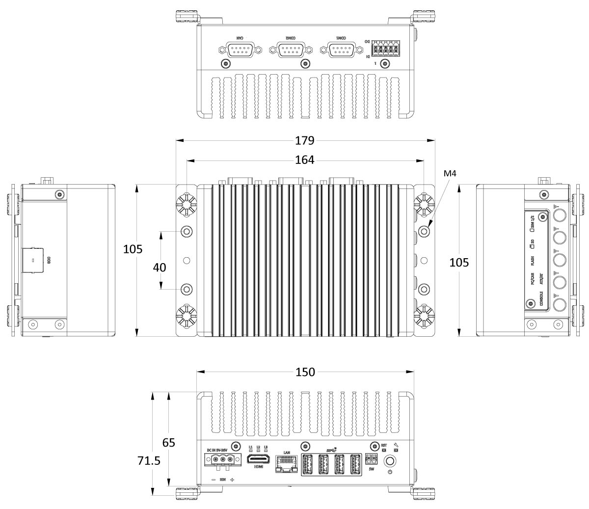 Anewtech-Systems-Embedded-PC-Nvidia-Jetson-AI-Edge-System-P-JCO-1000-Premio-dimension