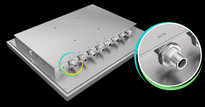Anewtech-Systems-Industrial-Panel-PC-Stainless-computer-P-SIO-W324-ADL-Premio-M12-Connectors.