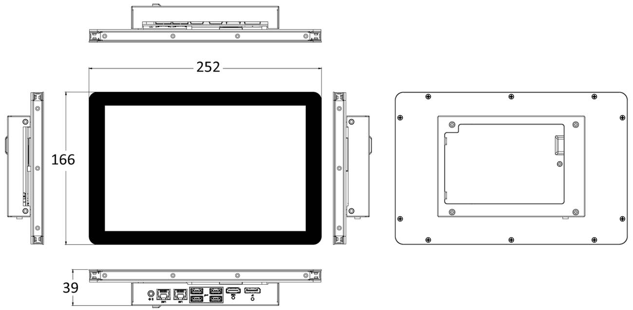 Anewtech-Systems-Open-Frame-Panel-PC-P-HIO-W210-ADL-Premio-dimension