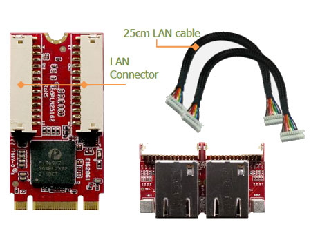 Anewtech-Systems Flash-Storage Innodisk Embedded-Peripheral-ID-EGPL-22S4 M.2 2242 to Dual Isolated 2.5GbE LAN Module