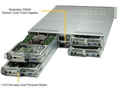 Anewtech Systems SuperServer SYS-220TP-HC8TR Industrial Twin Server Supermicro Computer 4 Hot-plug System Nodes in 2U SYS-220TP-HC8TR