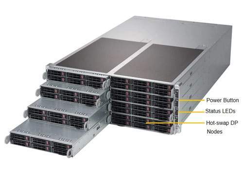 Anewtech Systems Supermicro Servers Supermicro Singapore  SuperServer F619P2-RTN Industrial Twin Server Supermicro Computer 8 Hot-plug System Nodes in 4U SYS-F619P2-RTN